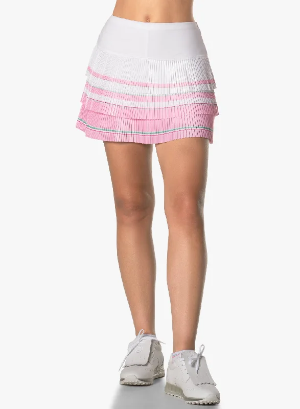 Deco Stripe Pleated Skort-short