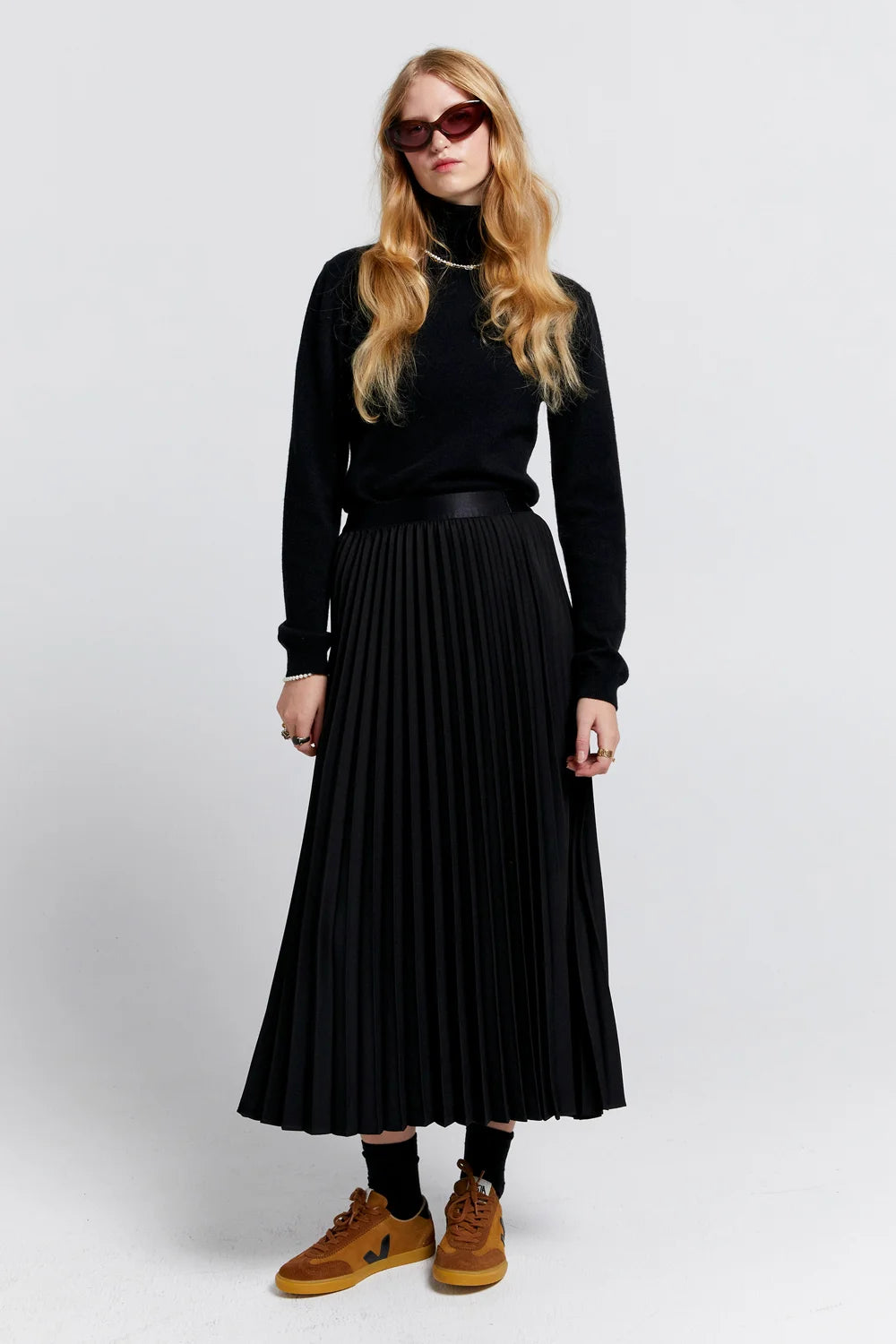 Karen Walker Sunray Pleated Skirt - Black