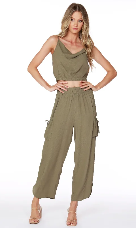 Side Pocket Pant - Oregano