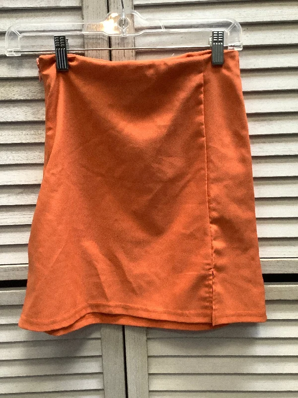 Skirt Mini & Short By Shein In Orange, Size: S