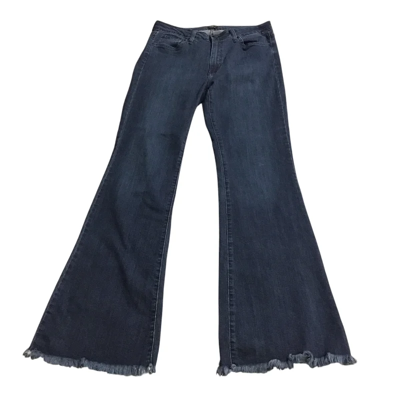 Jeans Flared By Just Black In Blue Denim, Size: 12