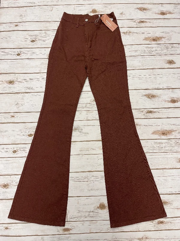 Jeans Wide Leg By Shein In Brown, Size: 10