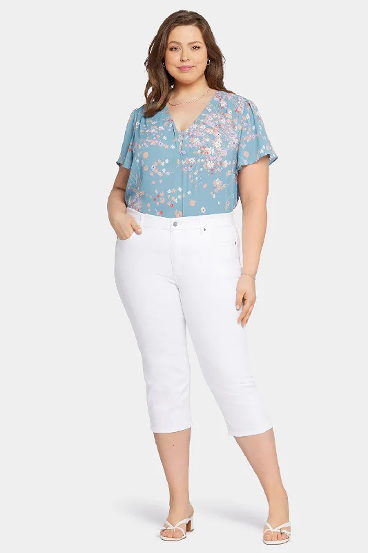 Waist-Match™ Slim Straight Crop Jeans In Plus Size - Optic White