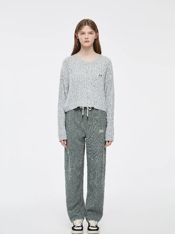 Classic Cableknit Cropped Cashmere Knit