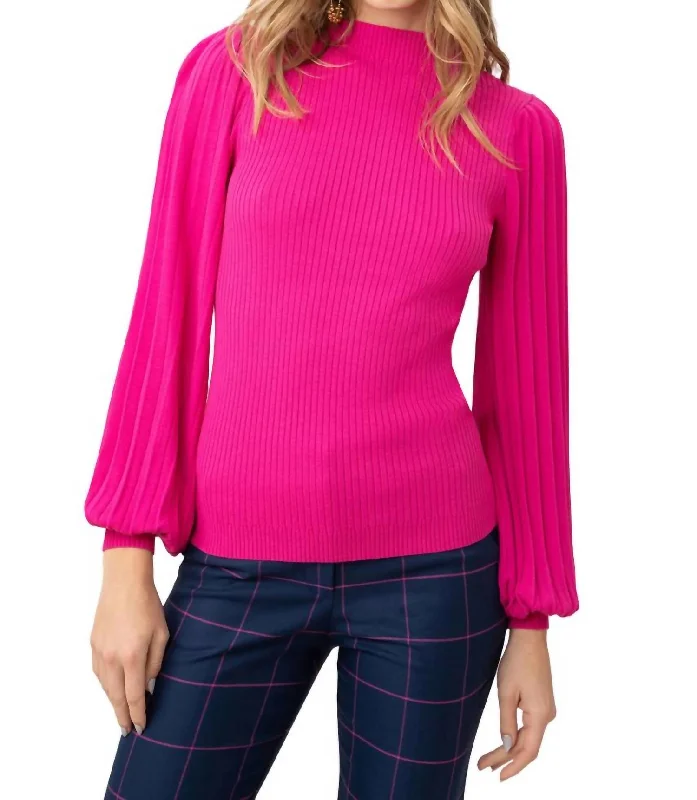 Glossy Sweater In Trina Pink