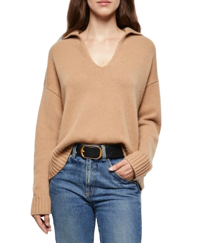 Julie Cashmere Sweater In Camel