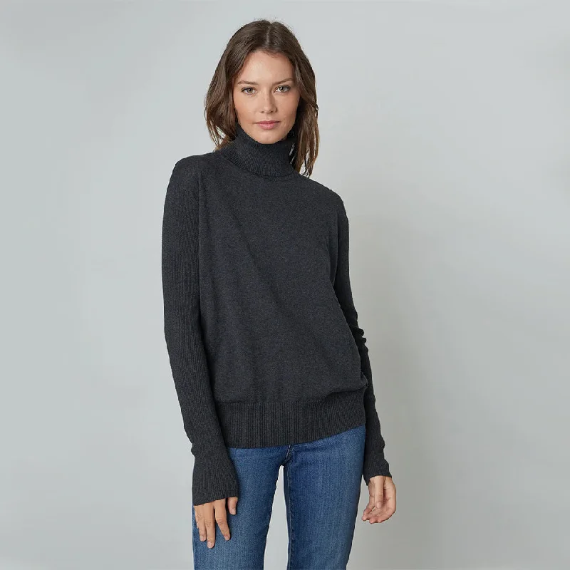 Renny Lux Cotton Cashmere Top (Cinder)