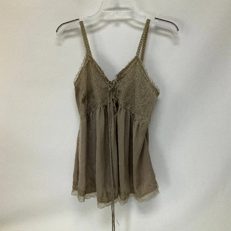 Brown Top Sleeveless Pol, Size S