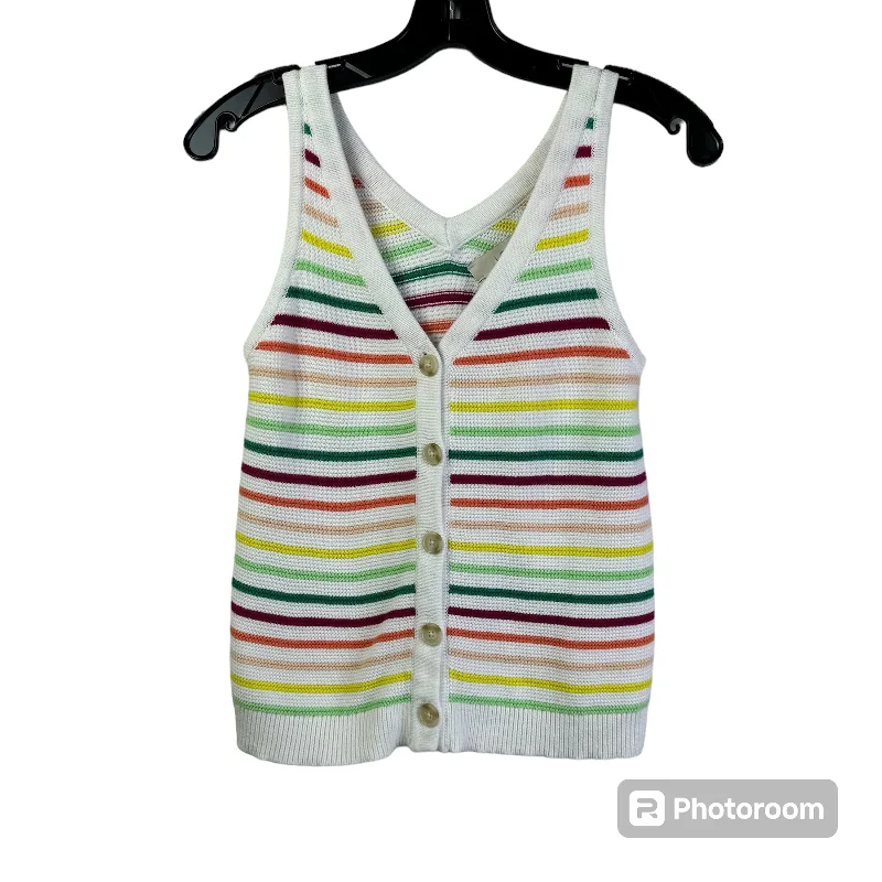 Rainbow Print Top Sleeveless Loft, Size Xs