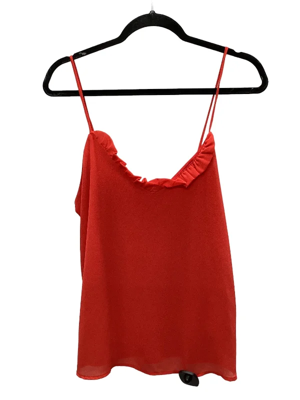 Red Top Sleeveless Adrienne Vittadini, Size M