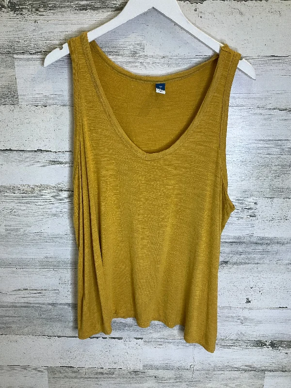 Yellow Top Sleeveless Basic Old Navy, Size Xl