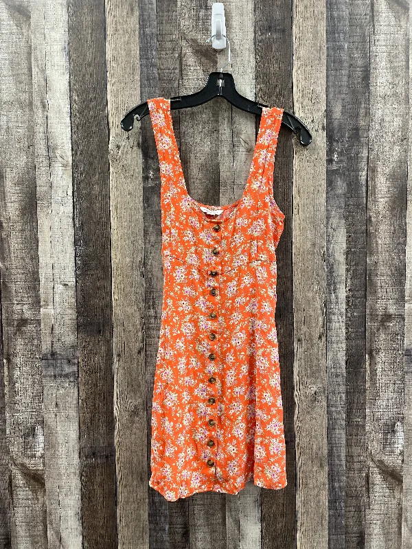 Orange Dress Casual Short American Eagle, Size Xs