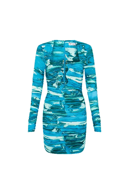 Marine Mirage Mini Dress