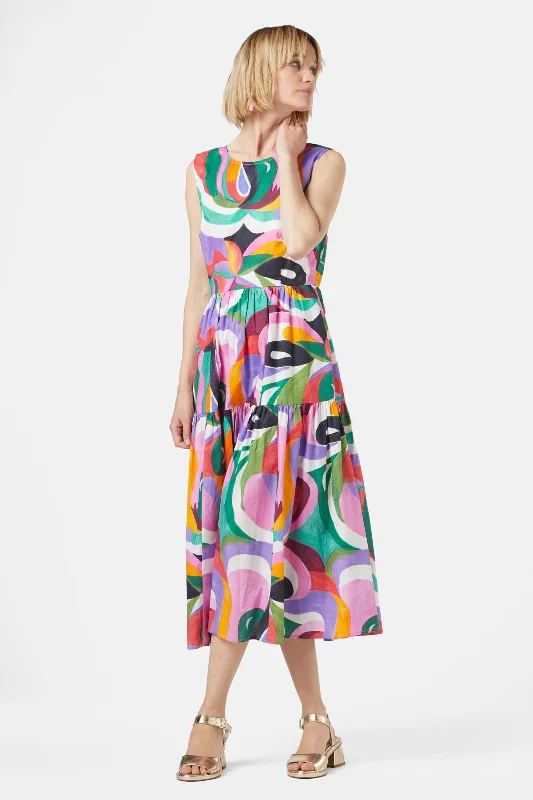 Kaleidoscopic Midi Dress