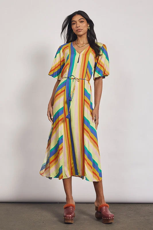 Sunrise Puff Sleeve Midi Dress