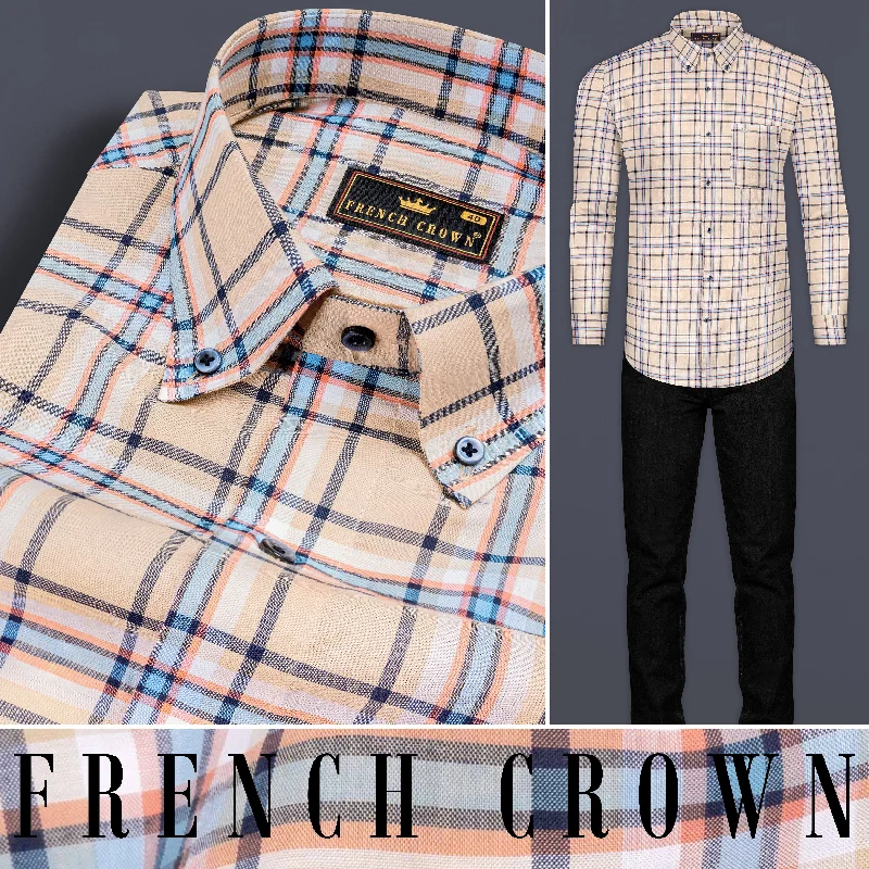 Raffia Brown Plaid Premium Cotton Shirt