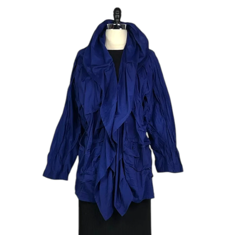 HEAVY VOILE WAVY TUCK COCOON JACKET