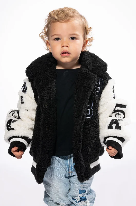 SOLO BEAR TEDDY VARSITY JACKET IN KIDS