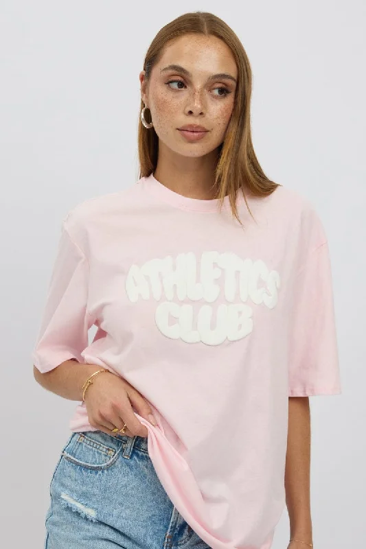 Pink Graphic Tee Short Sleeve