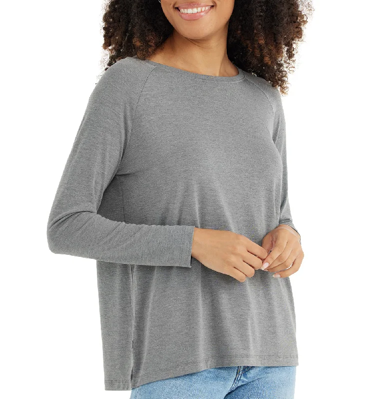 Women's Bamboo Everyday Flex Long Sleeve - Heather Navy