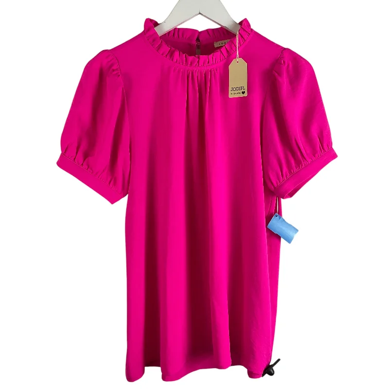 Top Short Sleeve Basic By Jodifl In Pink, Size: S