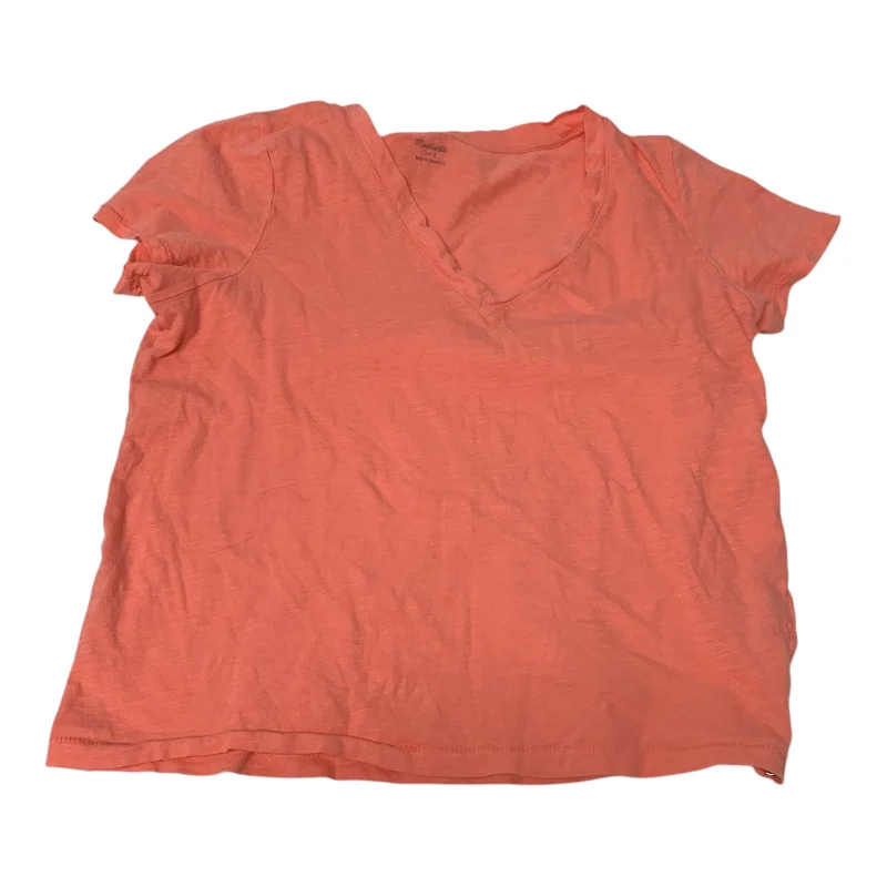 Top Short Sleeve Basic By Madewell In Peach, Size: S