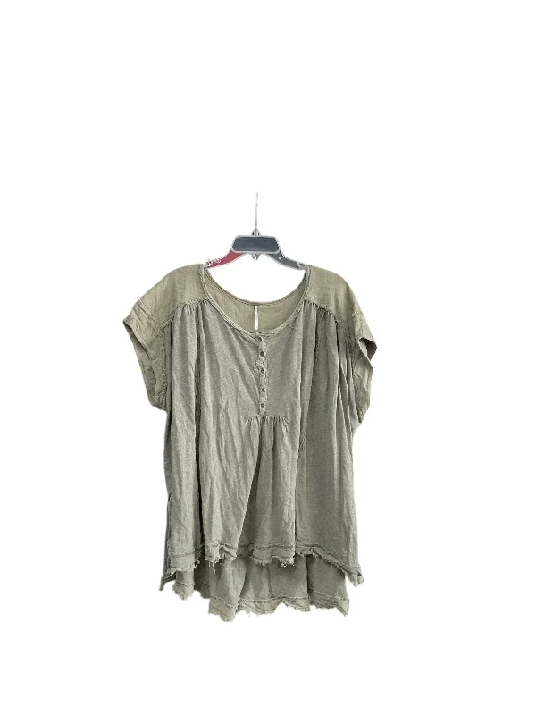 Top Short Sleeve By Free People In Green, Size: M