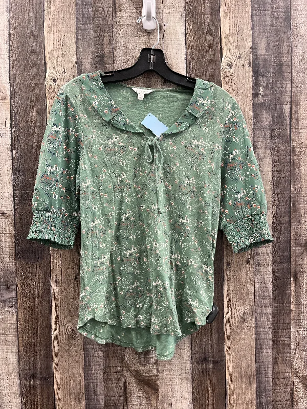 Top Short Sleeve By Lucky Brand In Green, Size: S