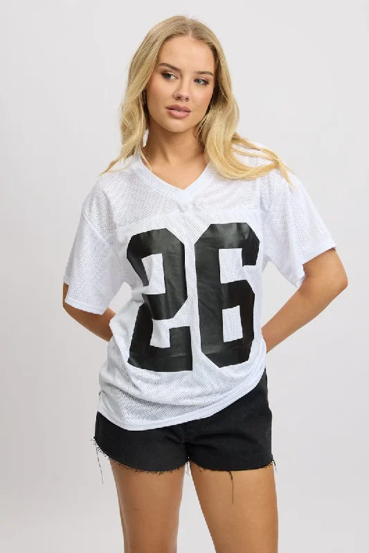 White Sport Tee Short Sleeve