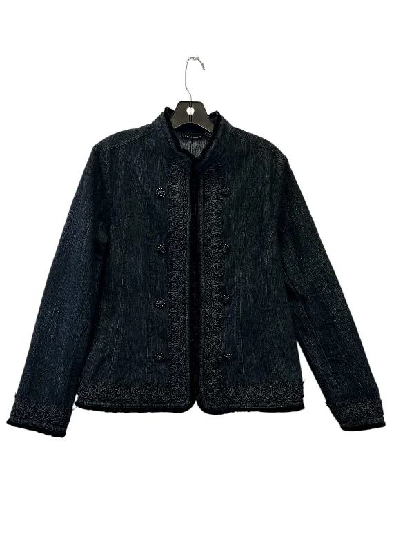 Blazer By Bay Studio In Black Denim, Size: L